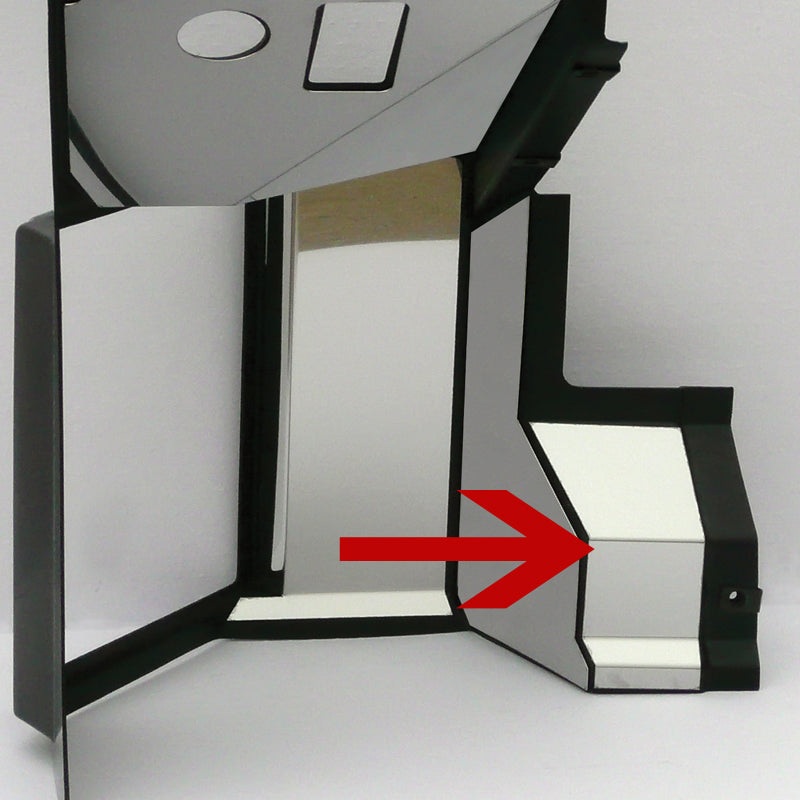 Peterbilt 2001-2005 stainless steel lower driver’s side behind clutch kick panel