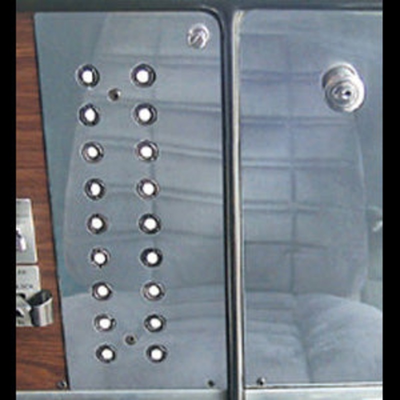 Peterbilt 359 stainless steel circuit breaker area trim