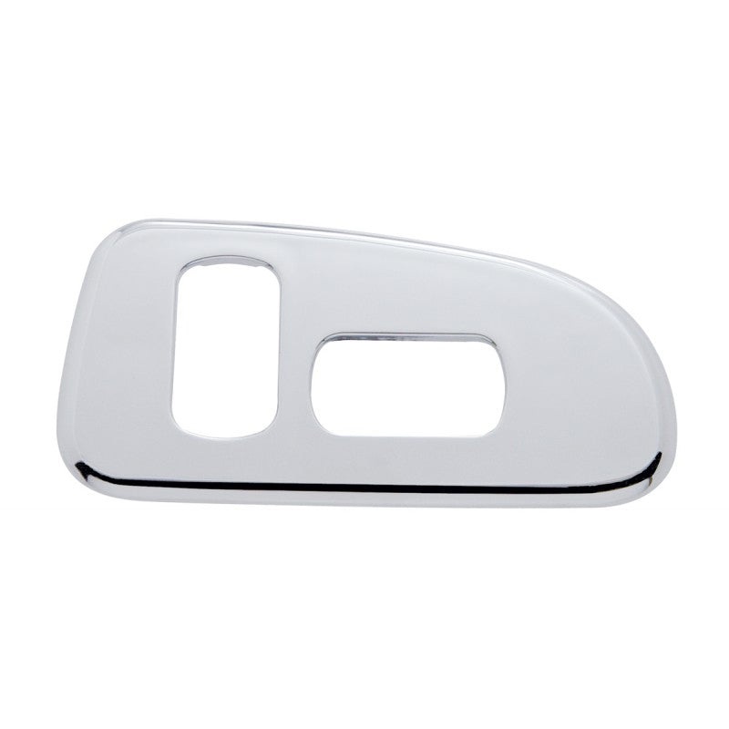 Peterbilt 379/389 2006+ chrome plastic door control panel – passenger’s side, 2 switch holes