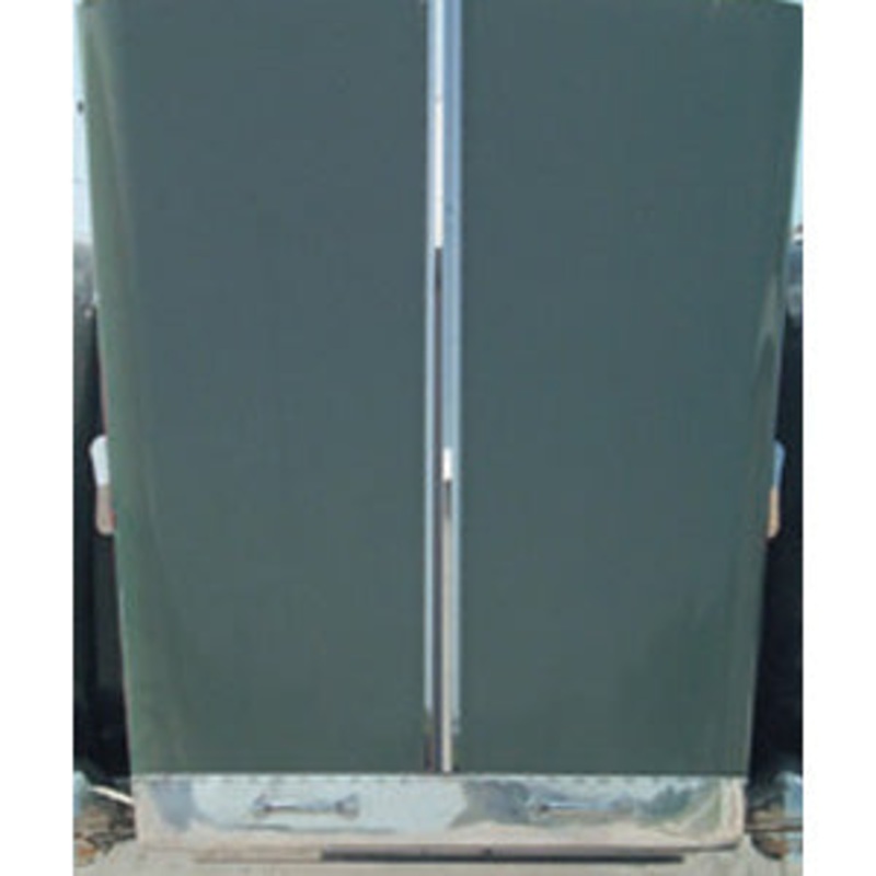 Peterbilt 379 extended hood stainless steel thin center hood trim