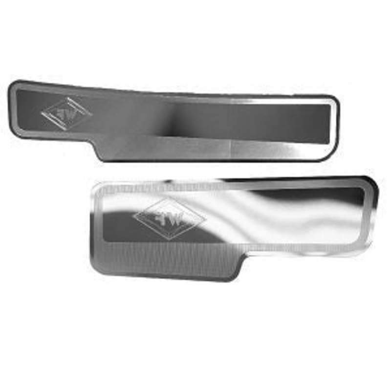 Peterbilt 386/389 2006-2021 engraved stainless steel interior door pocket trim plate – PAIR