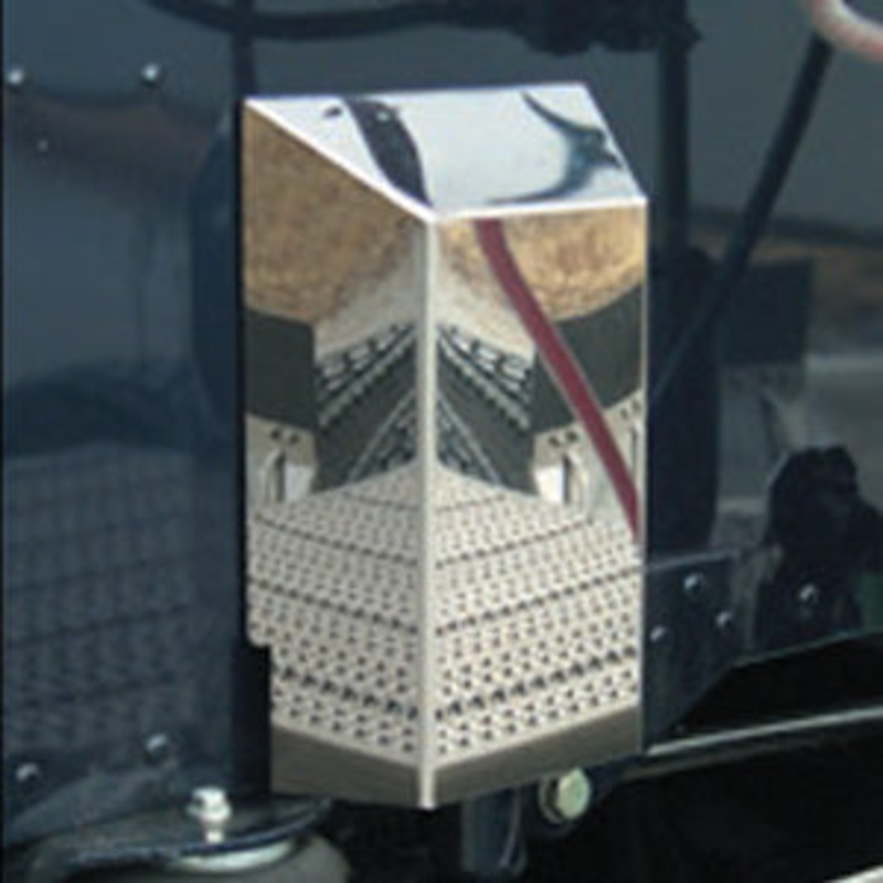 Peterbilt stainless steel rear sleeper shock absorber cover