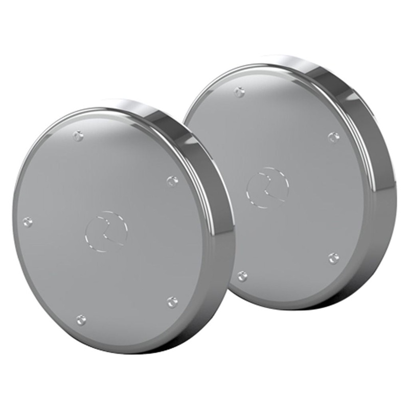 Tapered icon billet style front axle cover chrome – PAIR