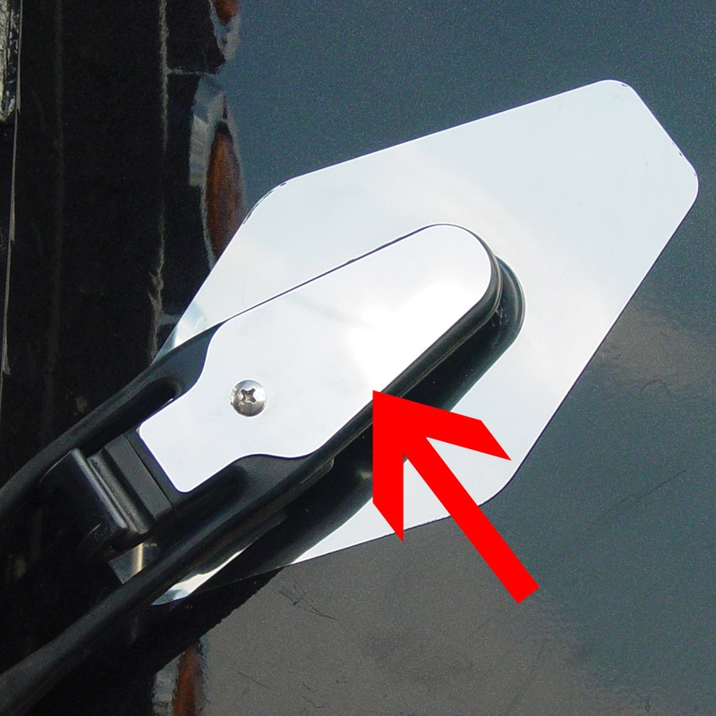 Universal stainless steel top of hood latch strap pull trims – PAIR