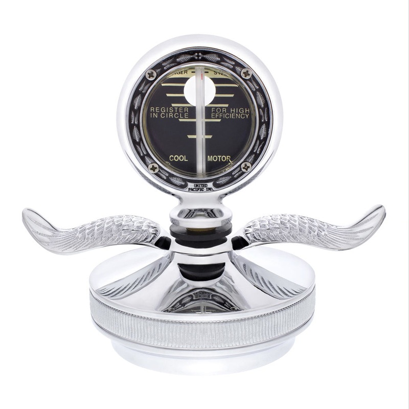 Boyce Motometer w/wings chrome aluminum hood ornament – replica only