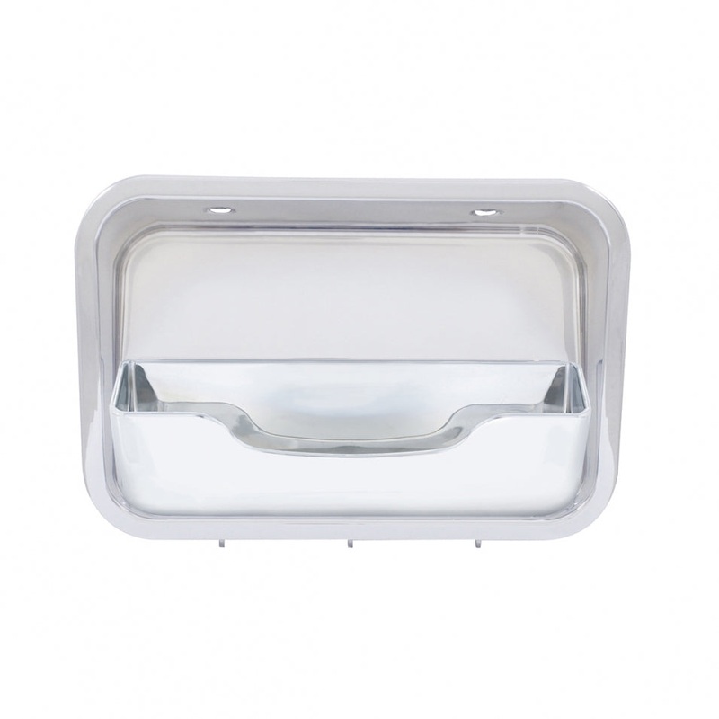 Freightliner Cascadia chrome plastic upper headliner trim with storage compartment 2008-2017