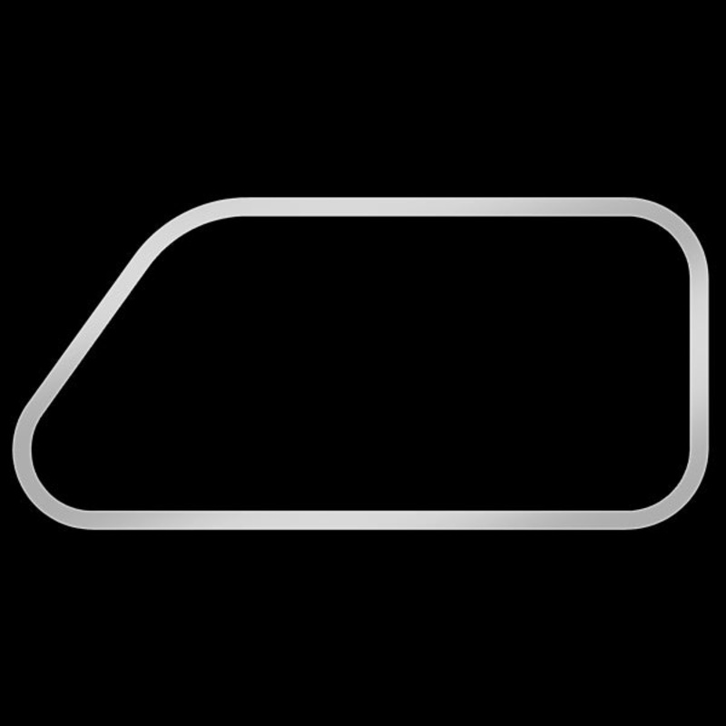 International 9000i/ix stainless steel slanted window trim – PAIR