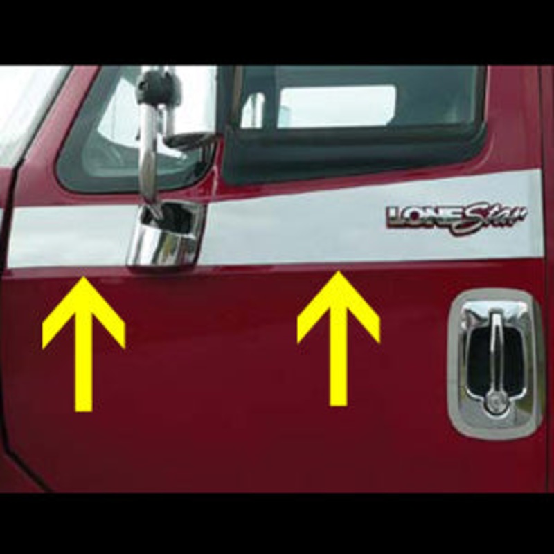 International LoneStar stainless steel under window upper door trim w/flat back – 4 piece kit