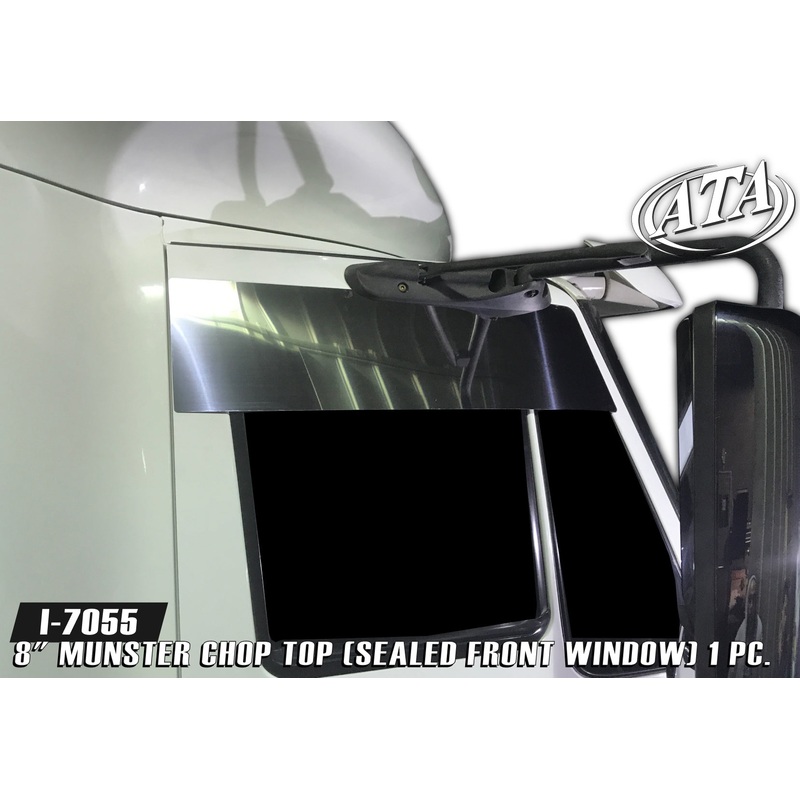 International Prostar stainless steel 8 chopped look trim – PAIR, for trucks with sealed vent window