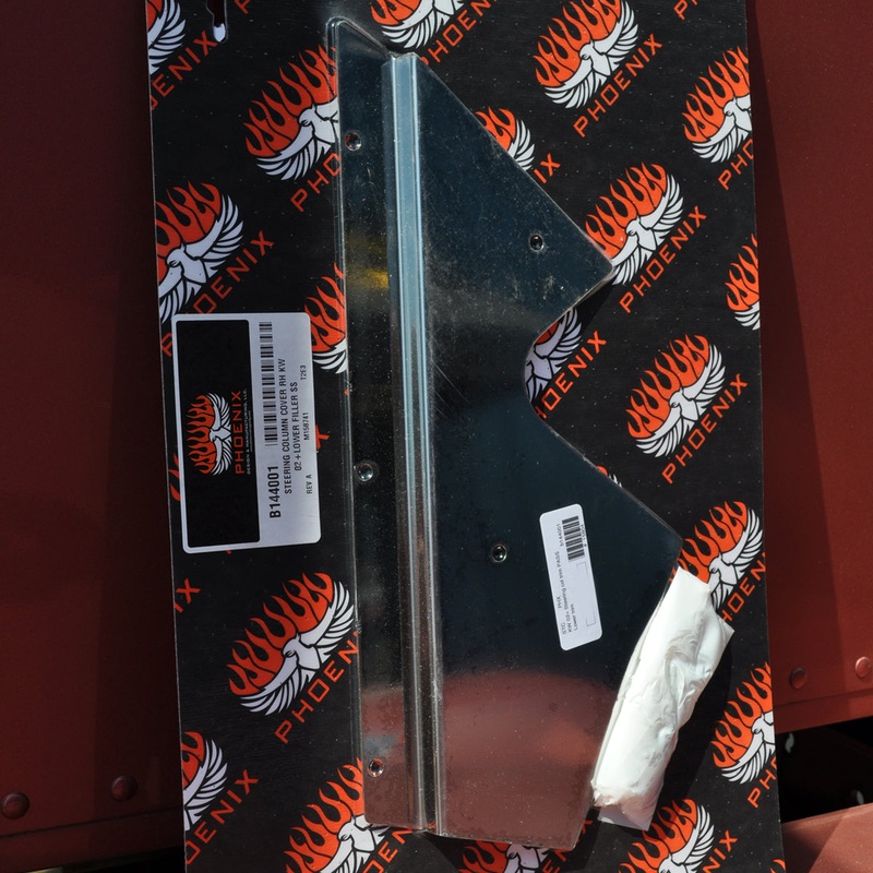 Kenworth 2002-2006 stainless steel lower left passenger’s side steering column trim