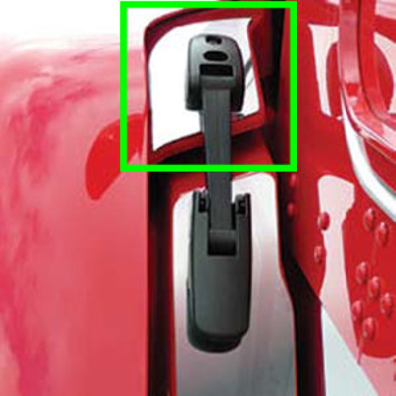 Kenworth T660 stainless steel UPPER hood strap trims ONLY – PAIR