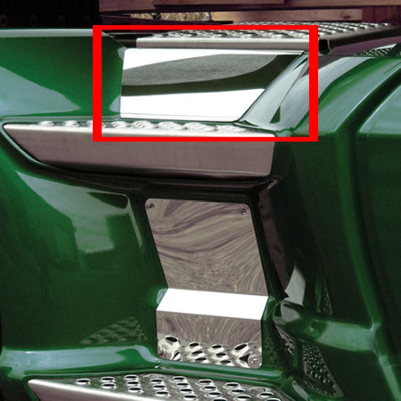 Kenworth T660/T680/T700 stainless steel back step trim – upper panel