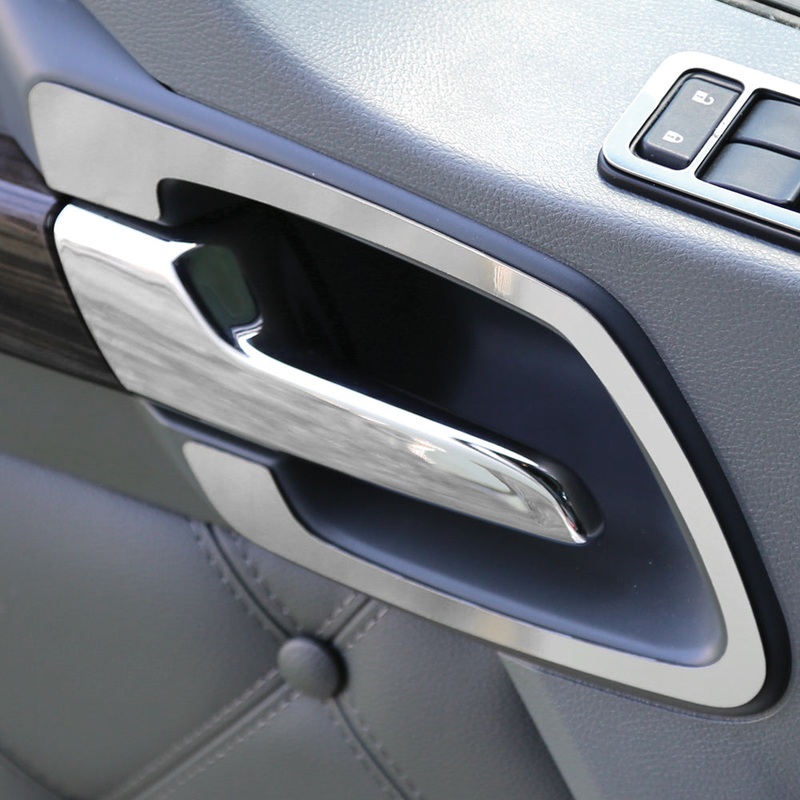 Kenworth T680/T880 stainless steel cab door handle trims – PAIR