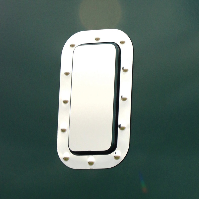 Kenworth T680/T880 stainless steel dimpled sleeper vent surround and cover – SINGLE