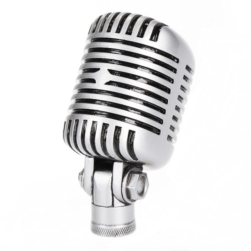 Old School Retro Microphone gear shift knob with 1/2 x 13 threaded insert