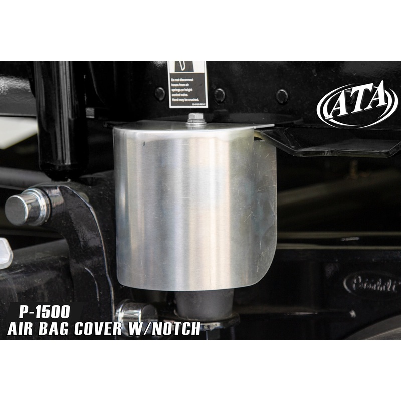 Peterbilt 379 stainless steel air bag cover w/notch – PAIR