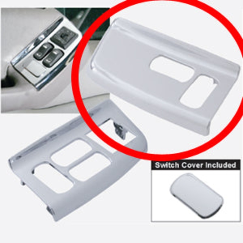 Peterbilt 387 chrome plastic window switch trim w/2 switch holes – passenger’s side