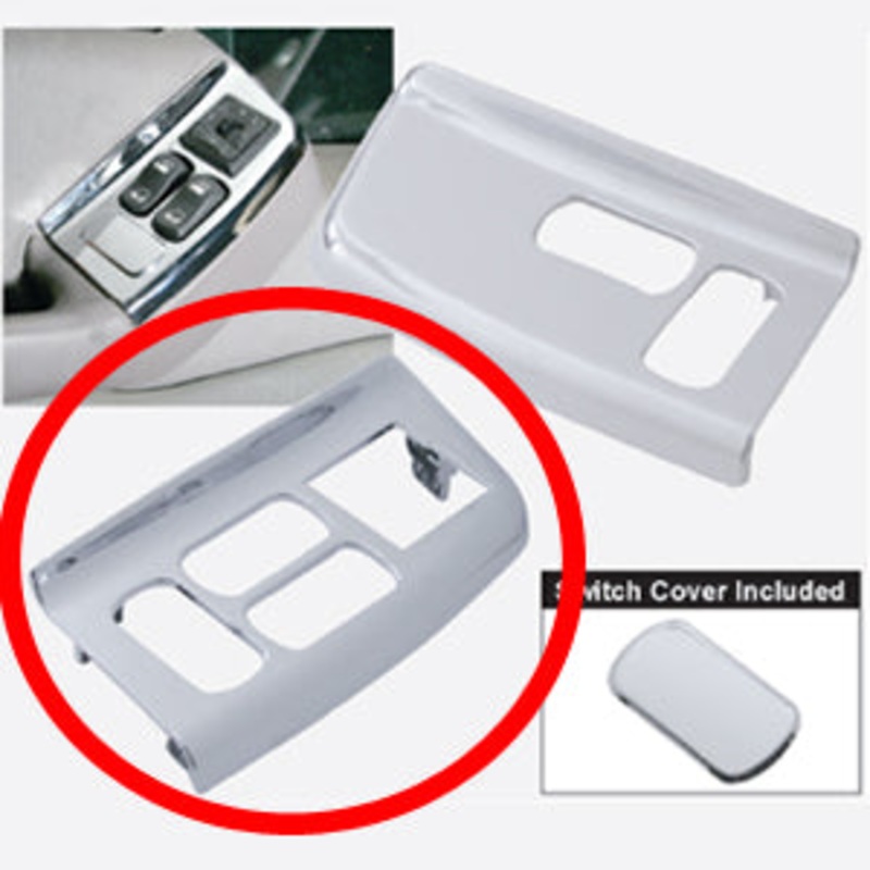 Peterbilt 387 chrome plastic window switch trim w/4 switch holes – driver’s side