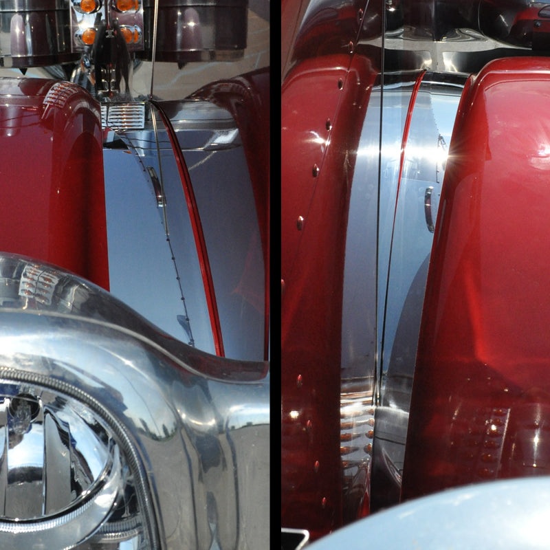 Peterbilt 388/389 stainless steel inner fender trims – PAIR