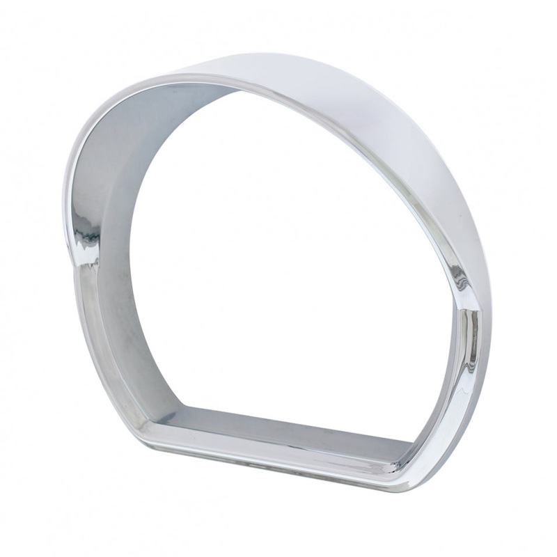 Peterbilt 579 chrome plastic speedometer/tachometer gauge bezel – SINGLE