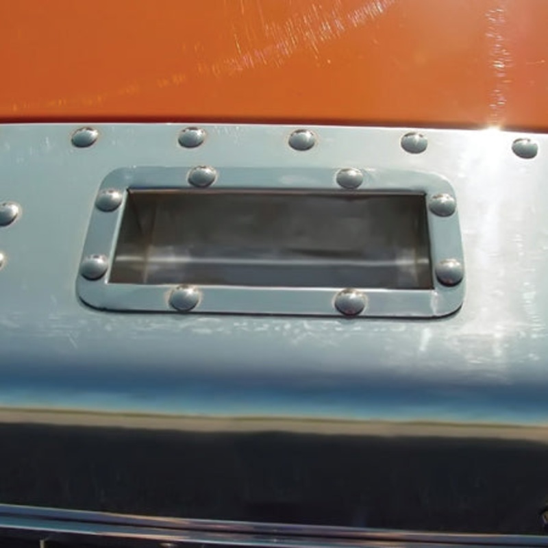 Peterbilt stainless steel hood pocket grab handle