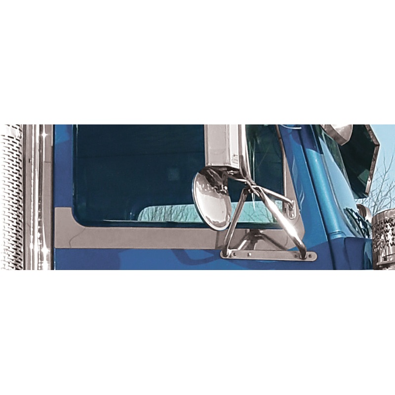 Western Star Constellation -2008 stainless steel under door window trim – PAIR