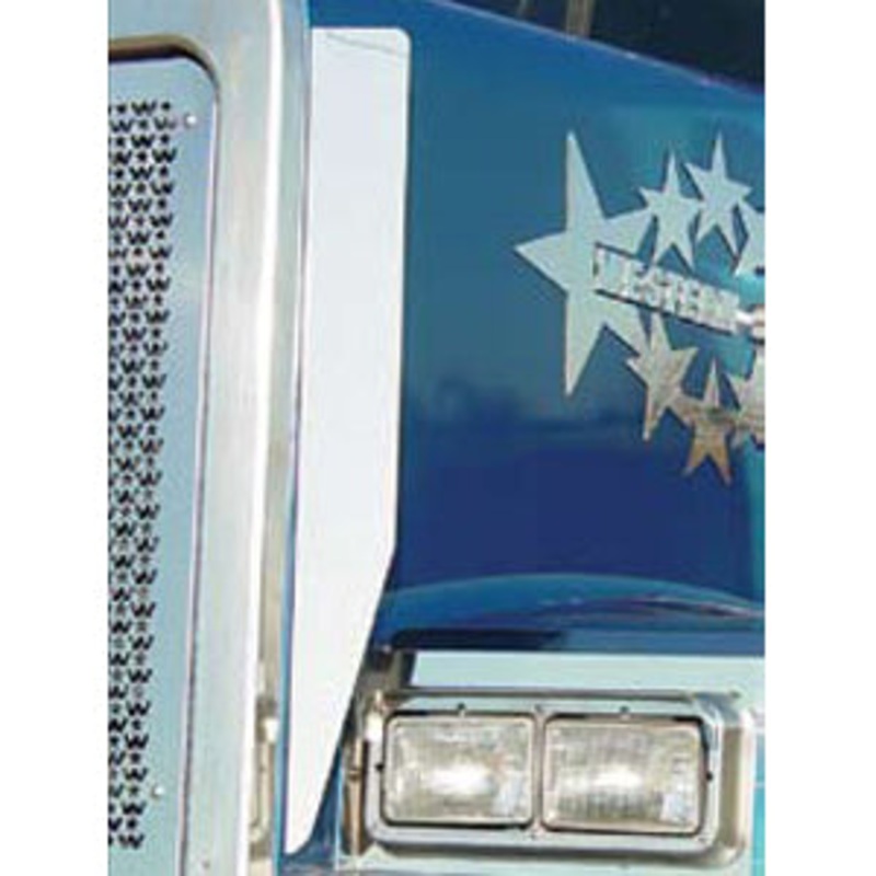 Western Star Constellation stainless steel side grill deflector – tall, PAIR
