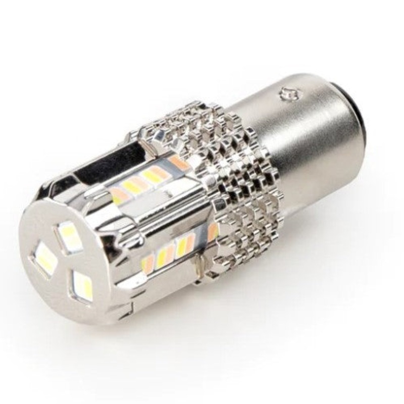 #1157 dual color 15 diode LED light bulb for glass watermelon lens light – SINGLE