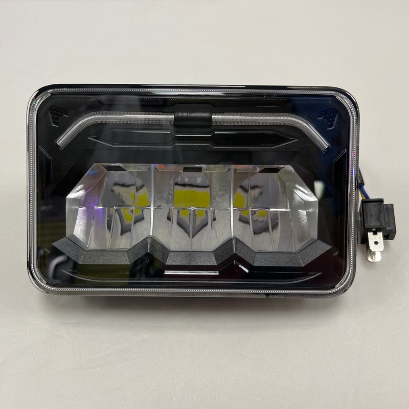 4 x 6 dual rectangular reflector LED headlight with position light
