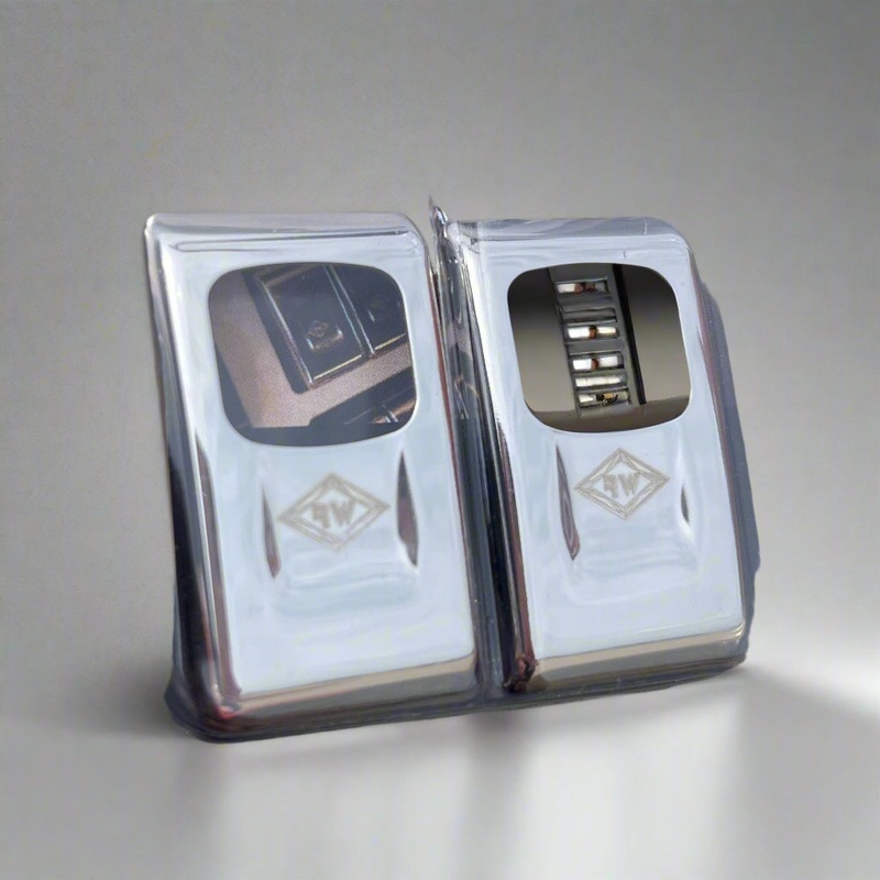 Rockwood Peterbilt 589 stainless steel actuator button cover for rocker switch