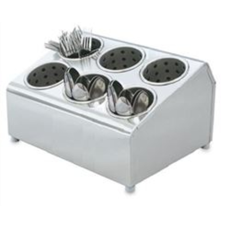 Vollrath Flatware Holder, 6Compartment – Stainless Steel – 97241