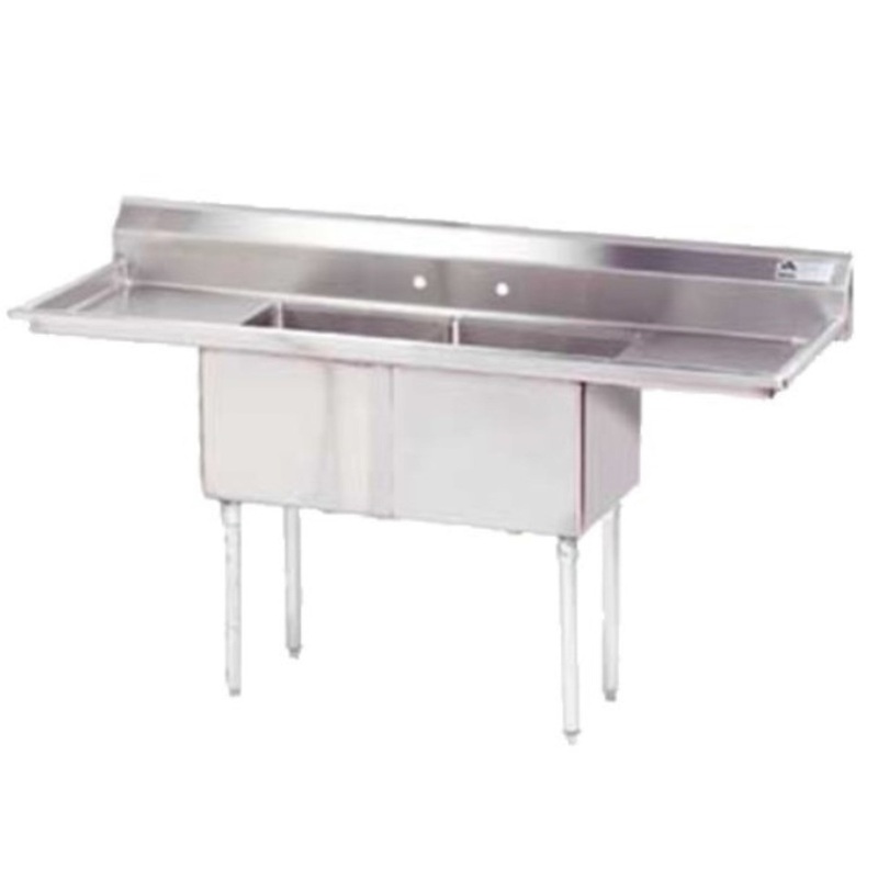 Advance Tabco  2 Compartment Sink 16 x 20 x 12 – FE-2-1620-18RL-X