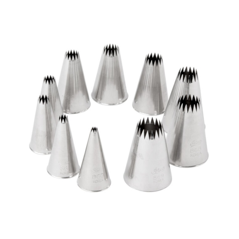 Ateco French Star Tip Set, 10 Piece – 870