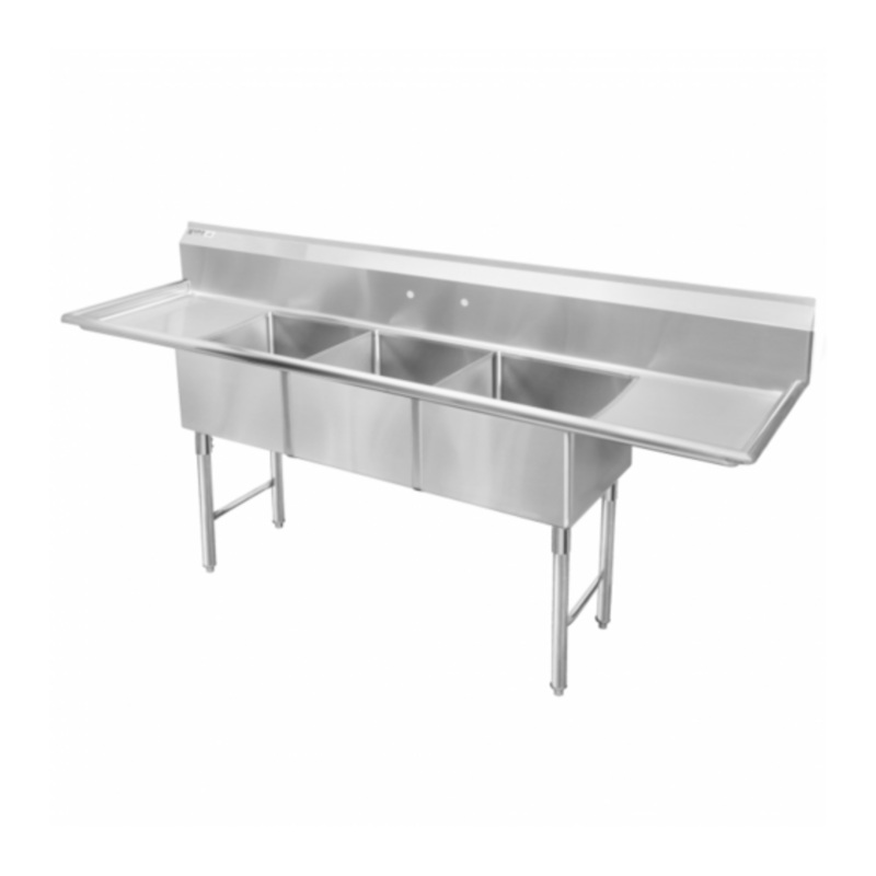 CCK, Sink, 3 Compartment 18×24 Tubs & D/B – SHH18243D