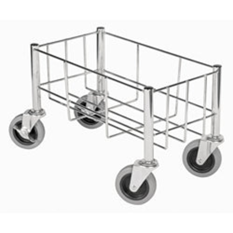 Trash Can Cart For Slim Jims, Chrome Wire
