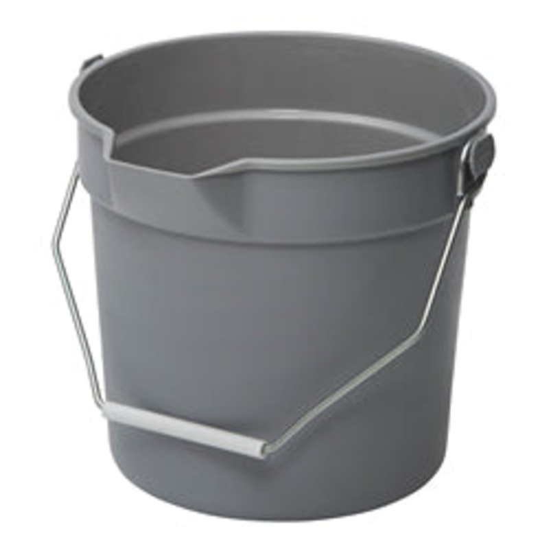 Winco 10 Quart Gray Polyethylene Utility Pail – UPP-10G