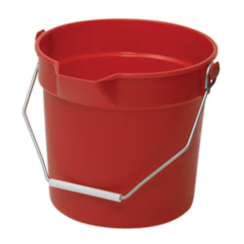 Winco 10 Quart Red Polyethylene Utility Pail – UPP-10R