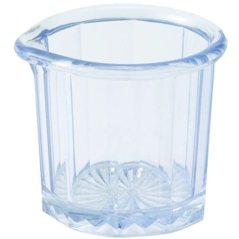 Winco PSN-2 2 oz. Clear SAN Plastic Creamer / Syrup Cup – Pack of 24 Each