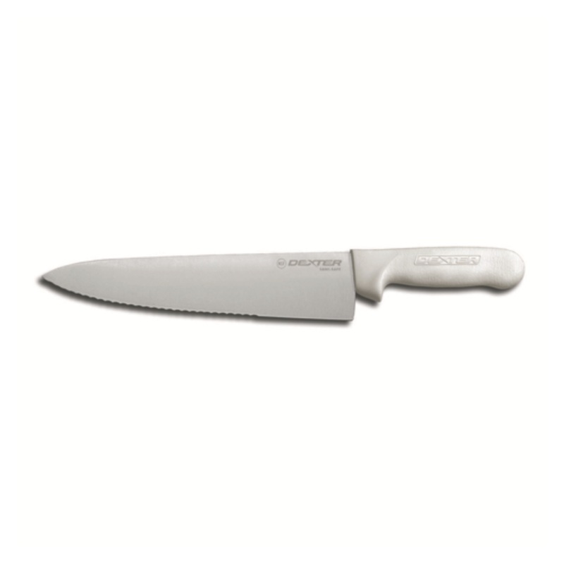 Dexter-Russell Scallop Edge Cook Knife 10 White Handle – 12453