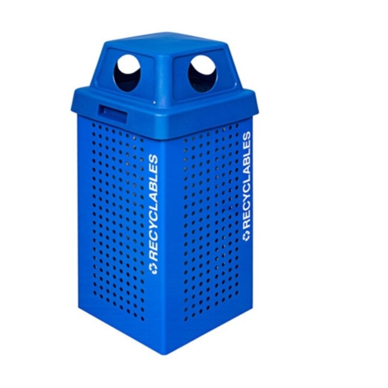 Ex-Cell Kaiser – Outdoor Kaleidoscope 36-Gallon Recycling Receptacle – RC-KDX36-R RBL