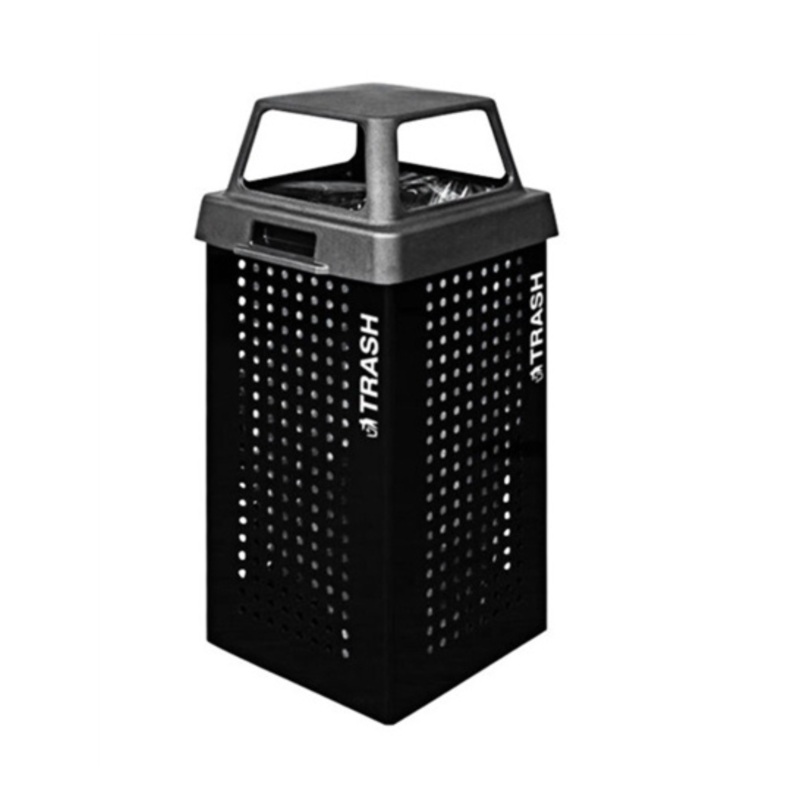 Ex-Cell Kaiser – Outdoor Kaleidoscope 36-Gallon Trash Receptacle – RC-KDX36-T BLK