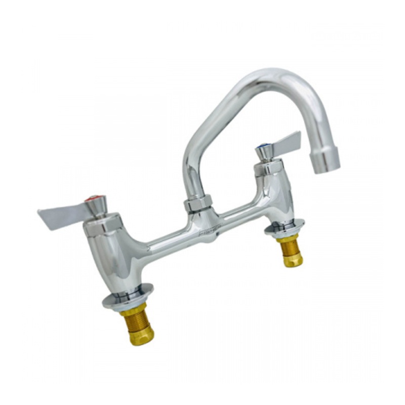 Fisher Deck Mount Faucet, 8 Centers, 12 Swing Spout, ADA Lever Handles – 33130