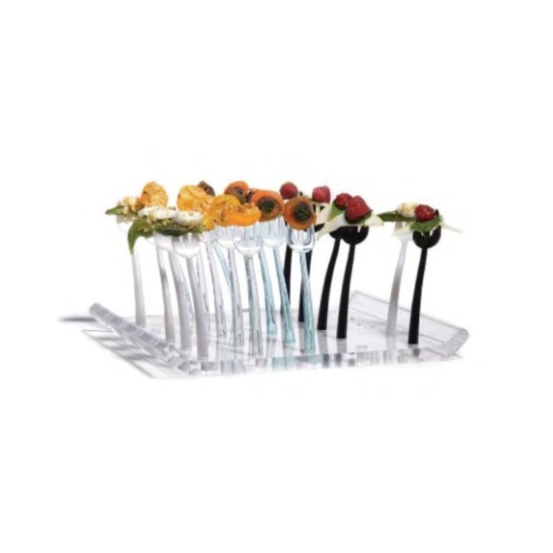 Lot of 13 EACH  -Blossom & Stem Appetizer Cup Stand – Plastic, Clear  (1 EA/CS)