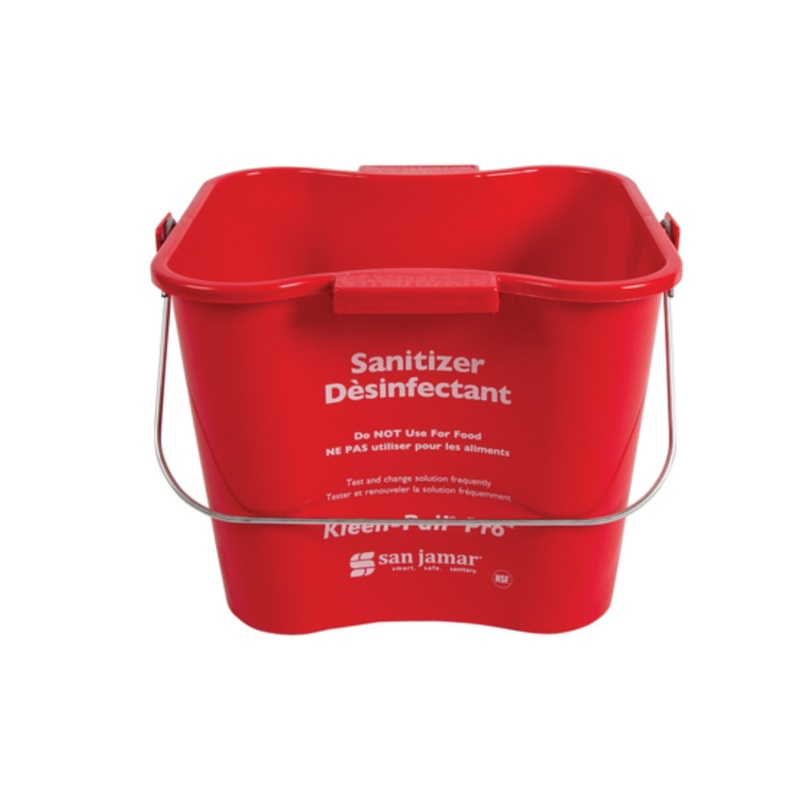 San Jamar Red Sanitizing Pail 8 Quart – SANJKPP256RD