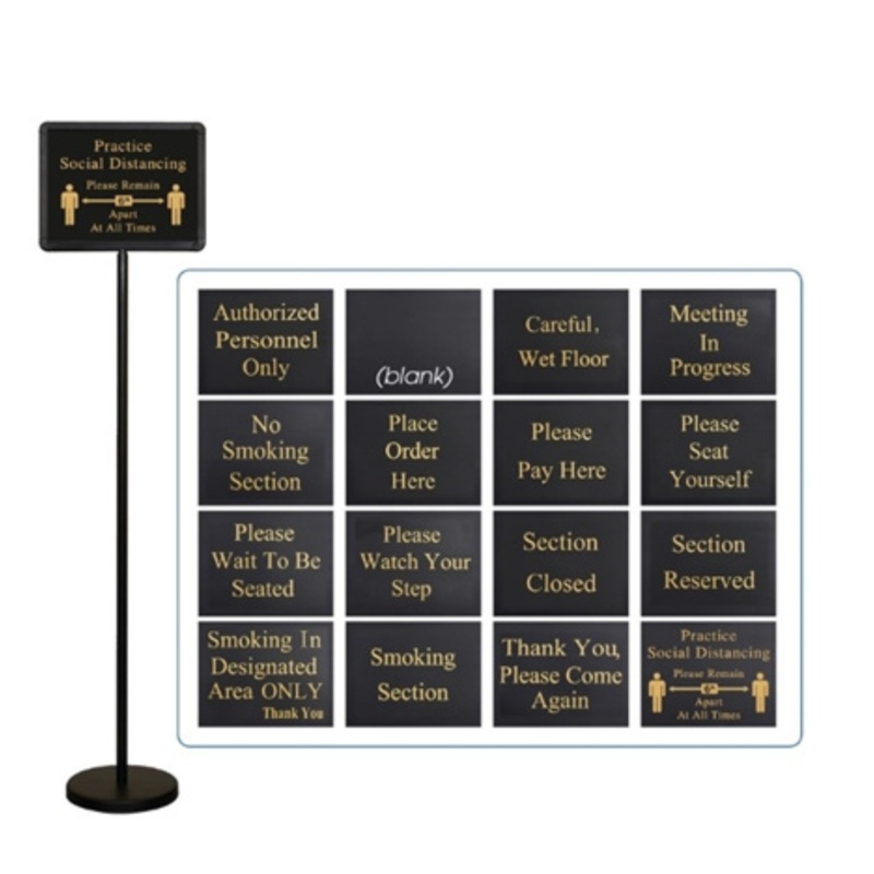 Winco Sign Set with Frame, Pole Base and 16 Sign Messages – ST