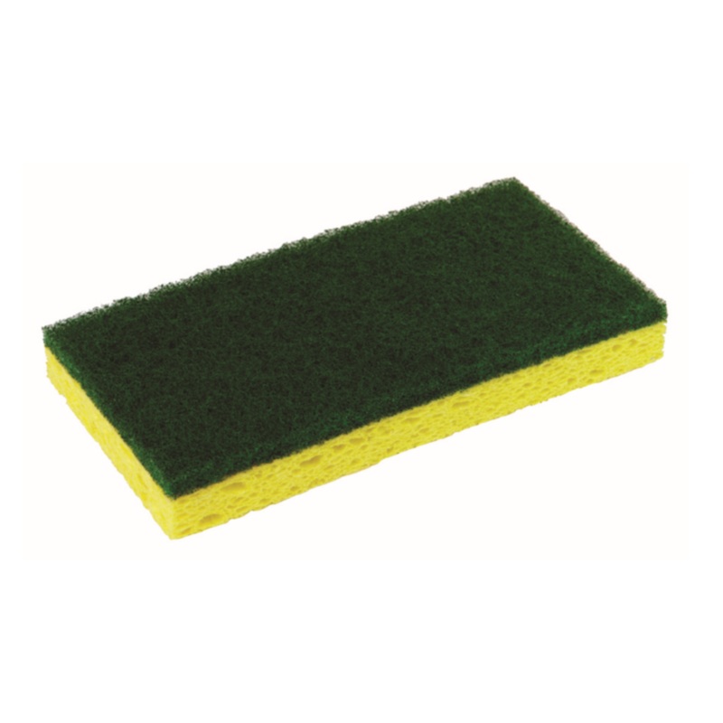 Disco Sponge N’ Scrubber Medium Duty Green/Yellow Cellulose – PK10