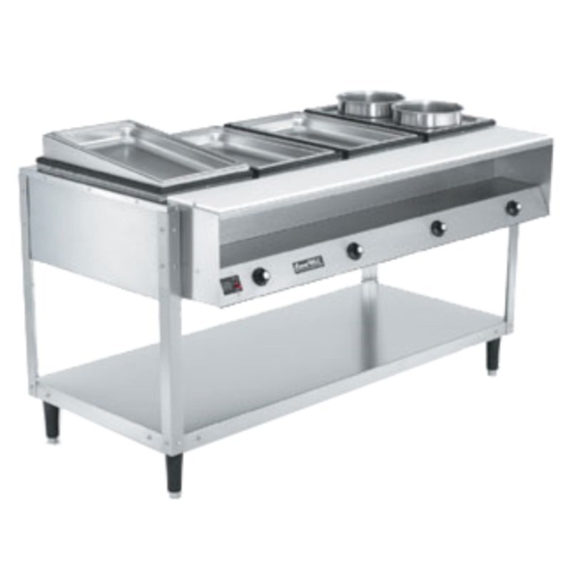 Vollrath ServeWell Hot Food Serving Counter/Table (4) Wells w/Casters – 38004/38099