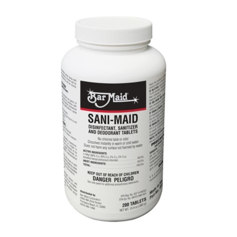 Winco Sanitizer Quat Tabs, 13.4oz BTL/200 Tablets – DIS-207