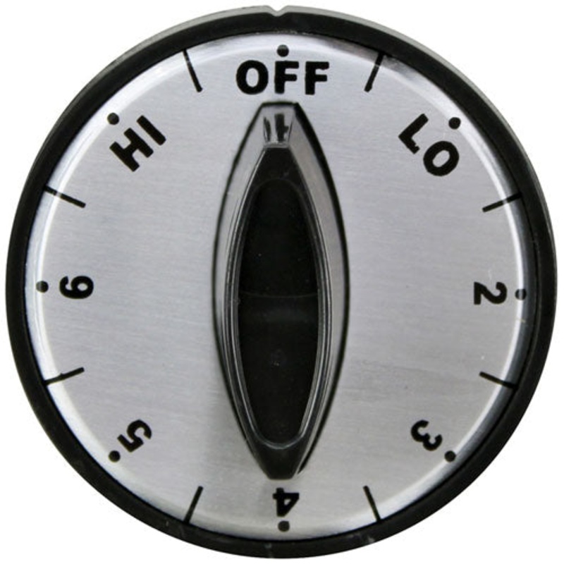 221012 – KNOB 2 D, OFF-LO-2-6-HI