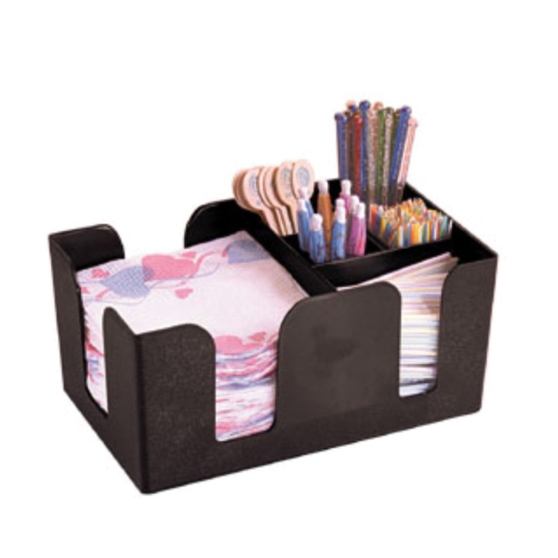 American Metalcraft Bar Caddy/Organizer, 6-Compartment, Black – BAR6
